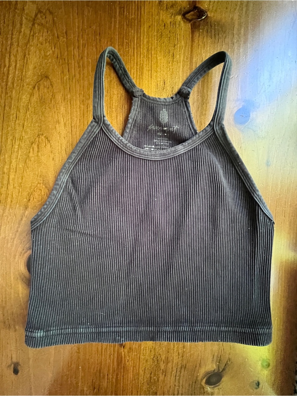 FP Movement by Free People Ribbed black Racerback Crop Tank M/L